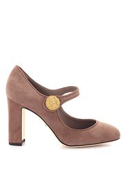 Pumps Mary Jane Veloursleder Rosa