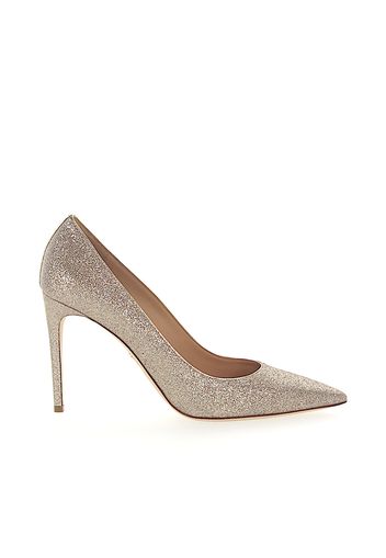 Pumps BASIC Stoff Glitzer gold