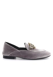 Loafer Schmuckstein grau