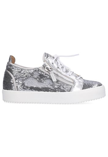 Sneaker low MAY LOND  Pailletten Logo silber