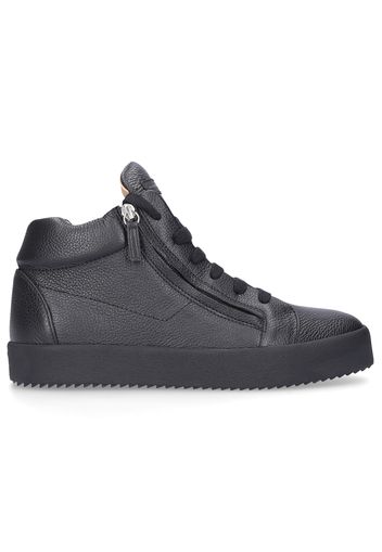 Sneaker high ARENA Kalbsleder Logo Metallisch schwarz