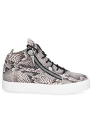 Sneaker high KRISS PHYTON Kalbsleder Logo Print beige