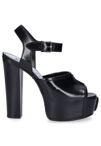 Sandaletten High Heels  BE303 Kalbsleder schwarz