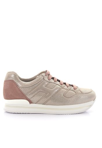 Sneaker H222 Nubukleder beige gold finished