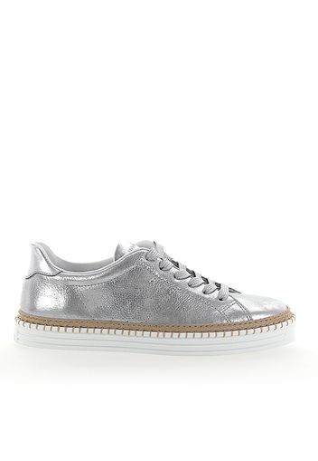 Sneaker R260 Leder metallic silber finished Bast