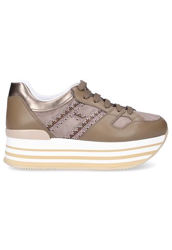 Sneaker low Logo Strass beige