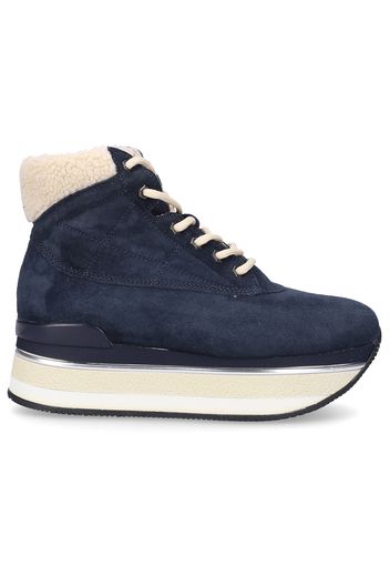 Sneaker high H394 Veloursleder dunkelblau