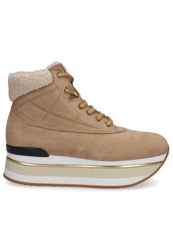 Sneaker high H394 MAX MILL Veloursleder Logo camel