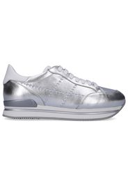 Sneaker low H222 Kalbsleder Logo silber