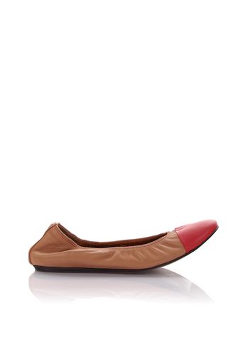 Ballerinas Leder beige