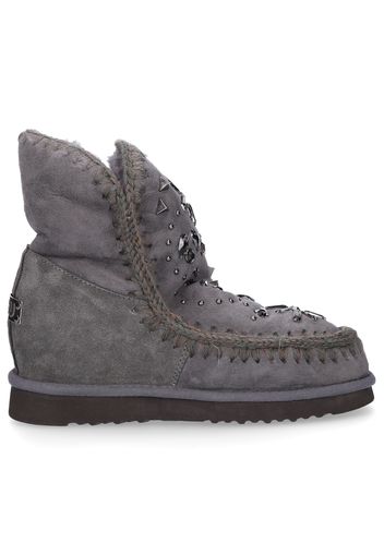 Snowboots NEW STONES  Veloursleder Strass grau