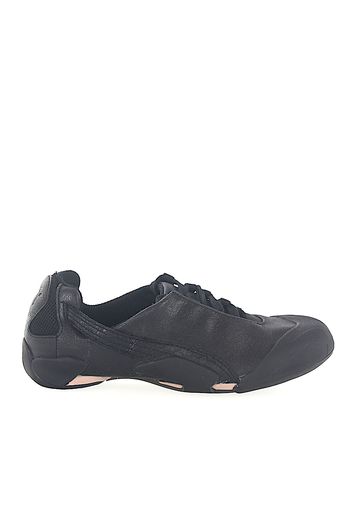 Sneaker Glattleder Gummi schwarz