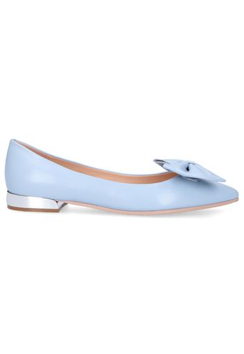 Ballerinas BLONDE Kalbsleder Schleife hellblau