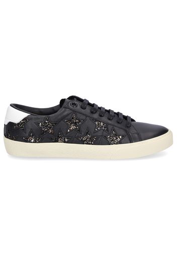 Sneaker low MOON PLUS  Kalbsleder Logo Glitzer schwarz