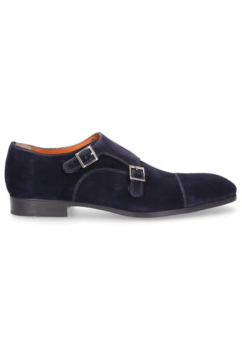 Monk Schuhe 14549 Veloursleder dunkelblau