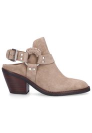 Clogs SB34032A Veloursleder Logo taupe