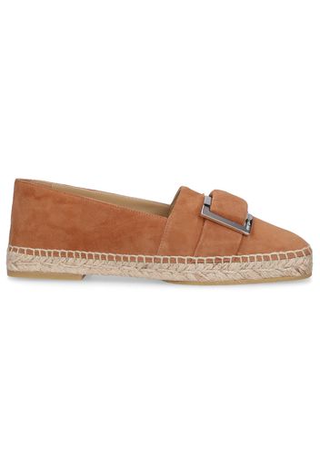 Espadrilles SR PRINCE 010 Veloursleder Logo Metallisch beige