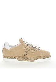 Sneaker low Logo Lochmuster beige