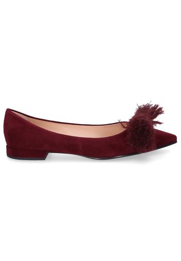 Ballerinas 8501 Veloursleder Schleife bordeaux