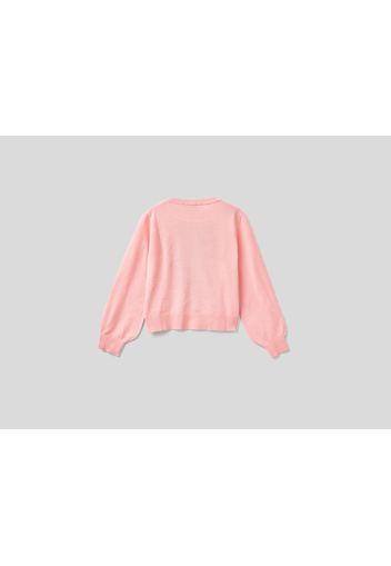 Benetton, Teddy-pullover Jccxucb, taglia , Pink, Kinder