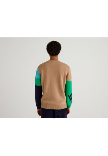 Benetton, Patchwork-pullover Jccxucb, taglia XXL, Bunt, Herren