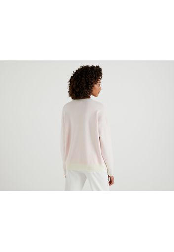 Benetton, Pullover In Hellrosa Benettonxpantone™, taglia L-XL, Zartrosa, Damen