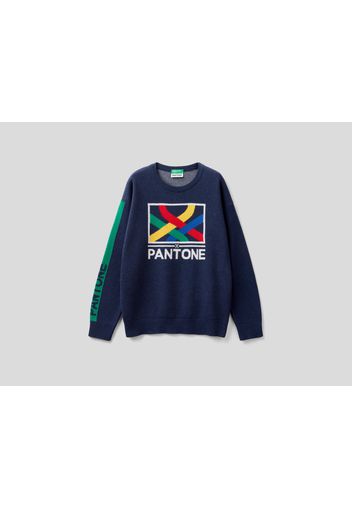 Benetton, Pullover Mit Intarsienarbeit In Dunkelblau Benettonxpantone™, taglia , Dunkelblau, Kinder