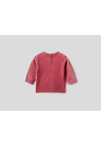 Benetton, Pullover Aus Chenille Mit Intarsienarbeit, taglia , , Kinder