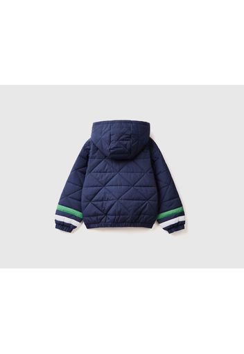 Benetton, Wattierte Bomberjacke Aus Nylon, taglia 2XL, Dunkelblau, male