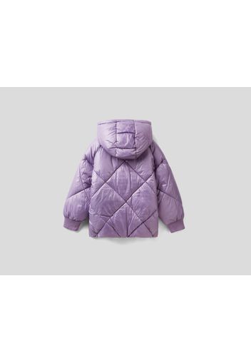 Benetton, Jacke Mit Innenfutter Aus Fellimitat, taglia , Flieder, Kinder