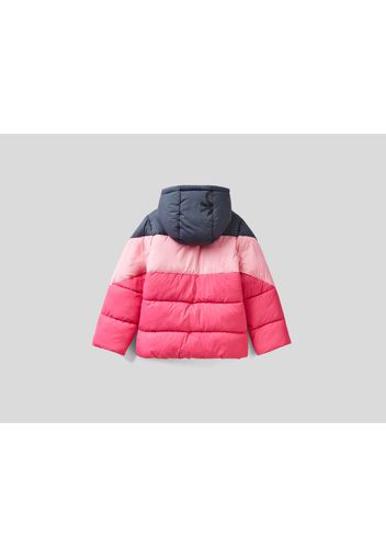 Benetton, Jacke Mit Farbblöcken Und Kapuze, taglia , Pink, Kinder