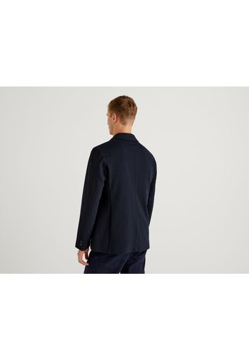 Benetton, Regular Fit-blazer Aus Sweatstoff, taglia XXL, Grau, Herren