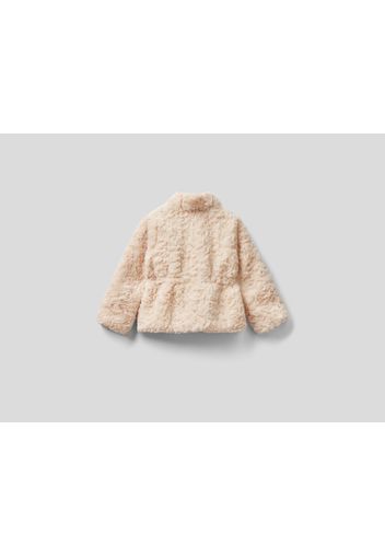 Benetton, Jacke Mit Teddy-effekt Und Masche, taglia , Hautfarbe, Kinder