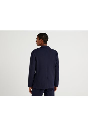 Benetton, Slim Comfort Fit-blazer, taglia XXL, Dunkelblau, Herren