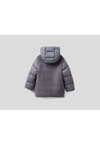 Benetton, Winter-anorak Mit Kapuze, taglia , Grau, Kinder