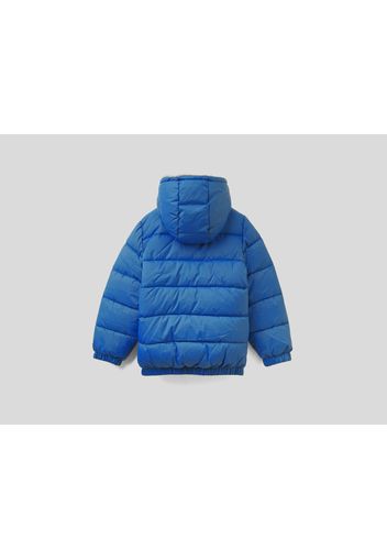 Benetton, Wattierte Jacke Mit Innenfutter Aus Teddyfell, taglia , Verkehrsblau, Kinder