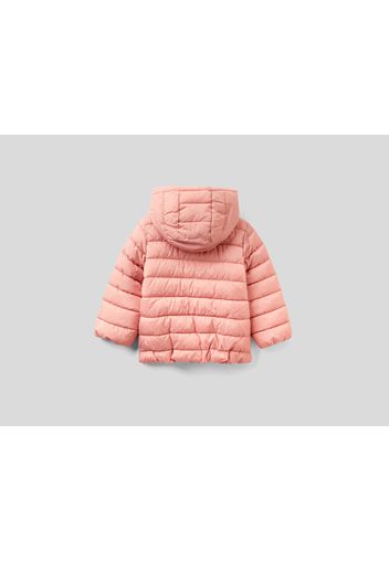 Benetton, Wattierter Parka Mit Rüschen, taglia , Pastellrosa, Kinder