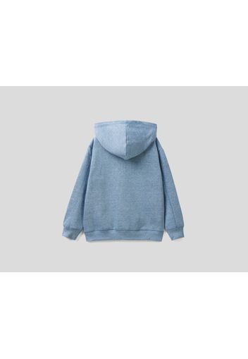 Benetton, Sweatshirt Aus Recyceltem Stoff Mit Kapuze, taglia , Taubenblau, Kinder