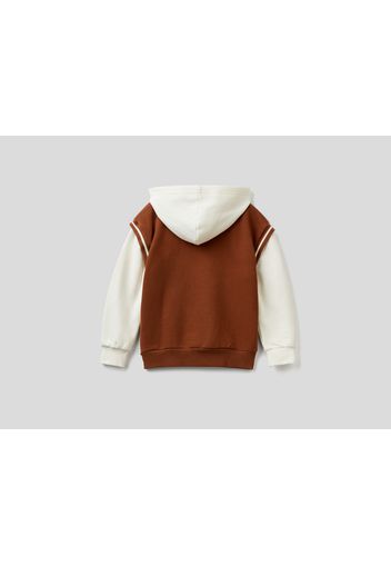 Benetton, Sweatshirt Aus 100 % Baumwolle Mit Kapuze, taglia , Braun, Kinder