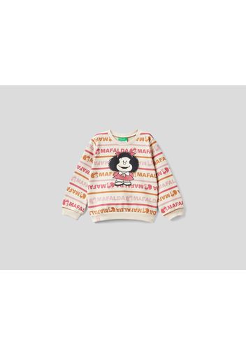 Benetton, Sweatshirt Mit Mafalda-print, taglia , Zartrosa, Kinder