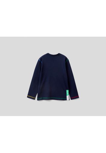 Benetton, Shirt Mit Print Jccxucb, taglia , Dunkelblau, Kinder