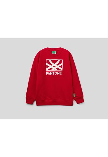 Benetton, Geschlossenes Sweatshirt In Rot Benettonxpantone™, taglia , Rot, Kinder