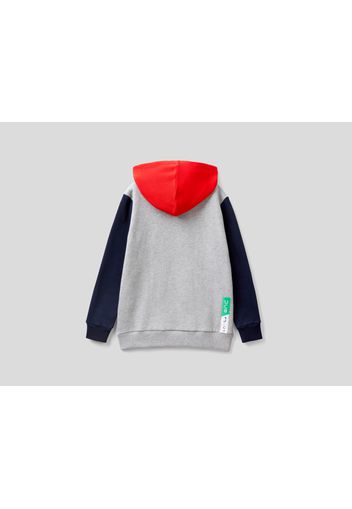 Benetton, Sweatshirt Mit Farbblöcken Jccxucb, taglia , Grau, Kinder