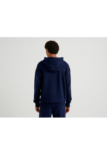 Benetton, Warmes Sweatshirt Mit Kapuze, taglia XXL, Dunkelblau, Herren