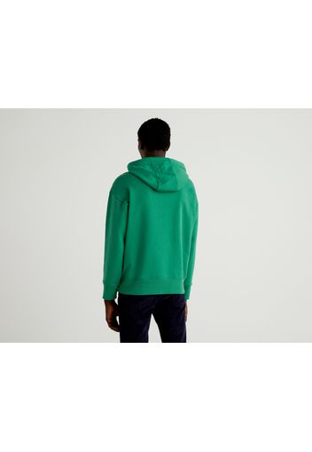 Benetton, Winterliches Sweatshirt Mit Kapuze, taglia XXL, Petrolgrün, male