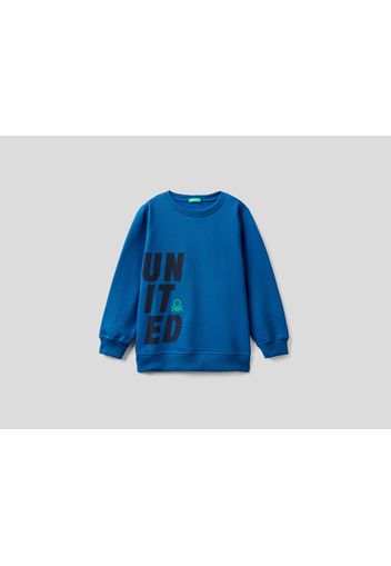 Benetton, Warmes Sweatshirt Mit Logo, taglia , Grau, Kinder