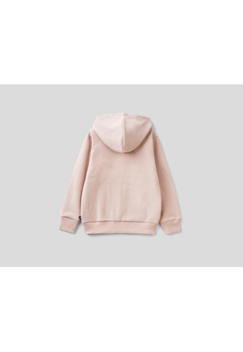 Benetton, Sweatshirt Aus Fleece Mit Kapuze, taglia , Pink, Kinder