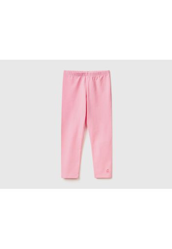 Benetton, Leggings Aus Stretchiger Baumwolle, taglia 82, Pink, female