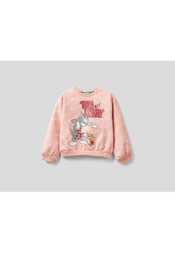 Benetton, Tom&amp;jerry Oversize-sweatshirt, taglia , Zartrosa, Kinder