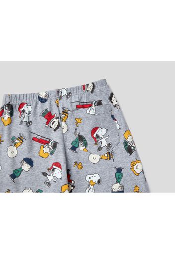 Benetton, Snoopy-pyjama Aus Warmer Baumwolle, taglia 90, Rot, Kinder